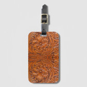 Cowboy Rustieke westerne land gereedschappen leder Bagagelabel (Voorkant (verticaal))