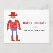 Cowboy Santa Claus Christmas Feestdagenkaart (Voorkant)