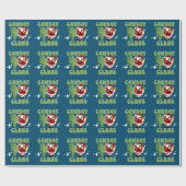 Cowboy Santa Cowboy Claus en Cactus Tree Cadeaupapier (Vlak)