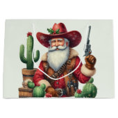 Cowboy Santa Desert Cactus Pistol Groot Cadeauzakje (Voorkant)