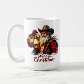 Cowboy Santa Lantern Light Koffiemok (Links)