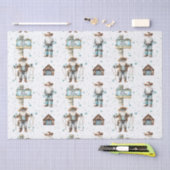 Cowboy Santa Tissuepapier (Craft)