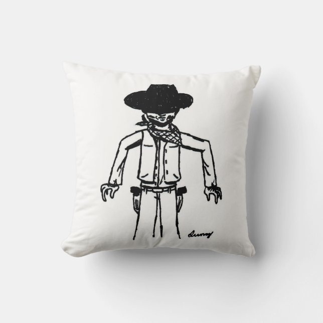 Cowboy-schetskussen Kussen (Voorkant)