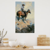  cowboy, Sentinel van de Plains by Dunton Poster (Keuken)