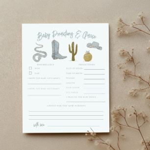 Cowboy Shower Baby Voorspellingen & Advies Kaart