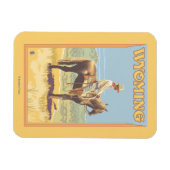 Cowboy (Side View) Wyoming Magneet (Horizontaal)