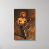  Cowboy Singing door Thomas Eakins Canvas Afdruk (Voorkant)