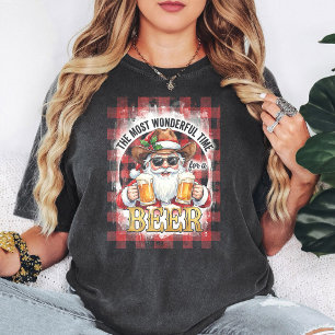 Cowboy Sinterklaas Bier Grappig Kerst Drinken Humo T-shirt