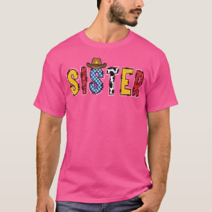 Cowboy Sister Western Rodeo Thema Verjaardagsfeest T-shirt