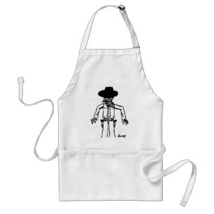 Cowboy Sketch Apron Standaard Schort