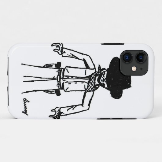 Cowboy Sketch iPhone 5 Coque (Dos (Horizontal))
