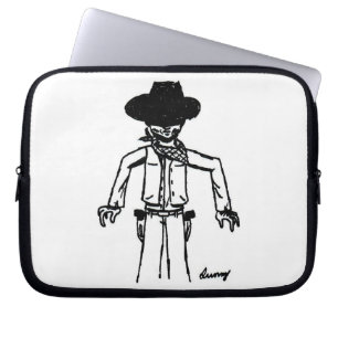 Cowboy Sketch-laptophoes Laptop Sleeve