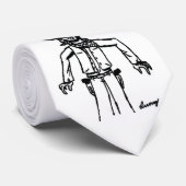 Cowboy Sketch Necktie Stropdas (Opgerold)