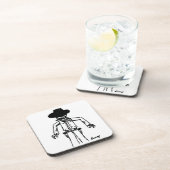 Cowboy Sketch-Onderzetters - set van 6 Drankjes Onderzetter (Rechterzijde)