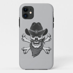 Cowboy Skull en Crossbones iPhone 11 Hoesje