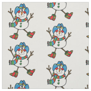 Cowboy Snowman Tissu de vacances