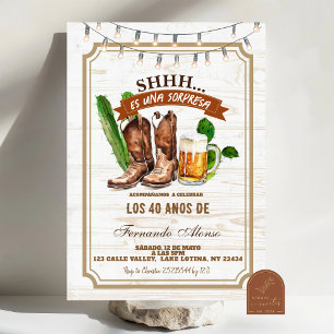 Cowboy Spaans Volwassen Man Sorpresa Verjaardag Kaart