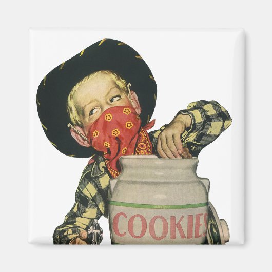  Cowboy Speelgoed Hand in de Cookie Jar Magneet (Voorkant)
