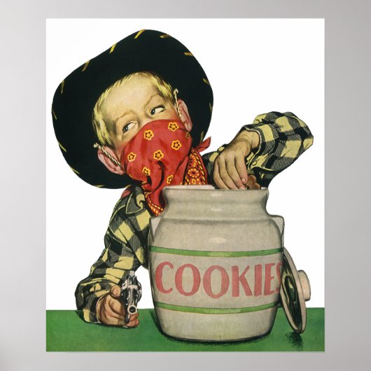 Cowboy Speelgoed Hand in de Cookie Jar Poster (Voorkant)