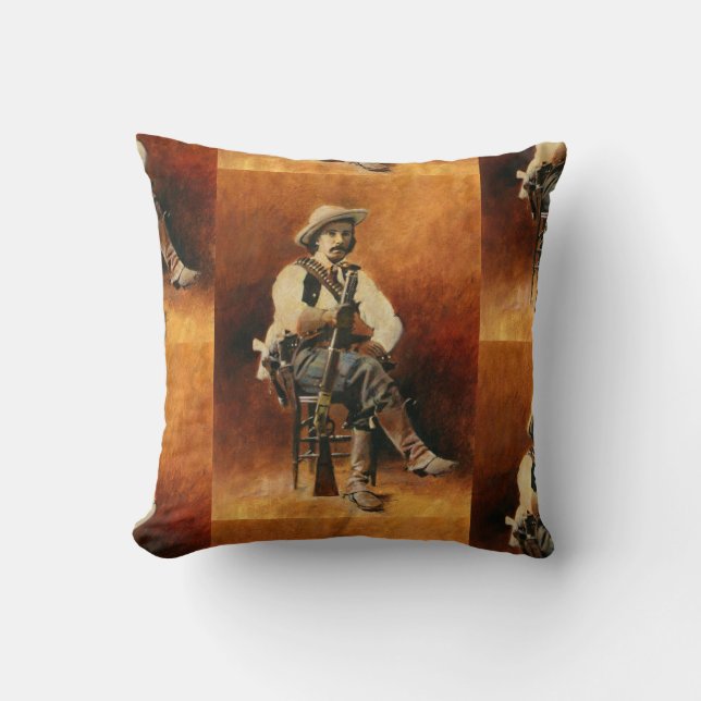 Cowboy Square Throw Cushion Kussen (Voorkant)