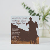 Cowboy sur Horse Country Western Faire-part de mar (Debout devant)