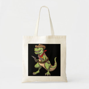 Cowboy T Rex Dinosaur Kinder Wilde West Country Bo Tote Bag