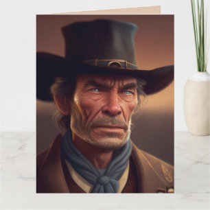 COWBOY TAaie MAN KUNST VERJAARDAGSKAART Kaart