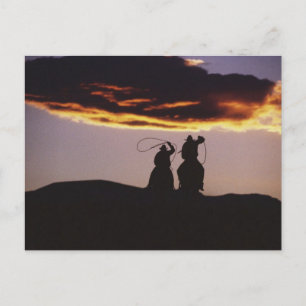 Cowboy Team met Lassoes Briefkaart