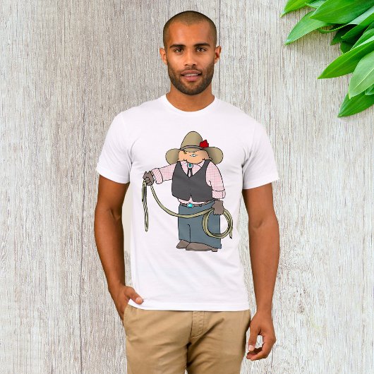 Cowboy Tenant Un T-shirt Lasso Mens