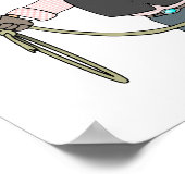 Cowboy Tenant Une Affiche Lasso (Coin)