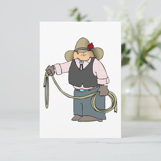 Cowboy Tenant Une Invitation Lasso