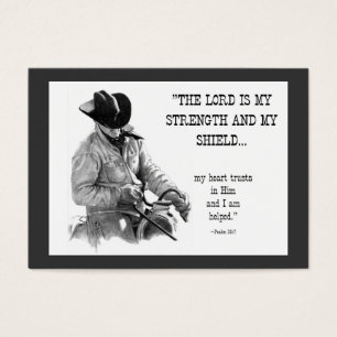 COWBOY, TEXTE DE BIBLE : CRAYON : TAILLE D'ACEO