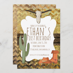 Cowboy Theenmaal Uitnodiging