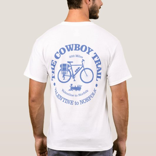 Cowboy Trail (fietsen) T-shirt (Achterkant)