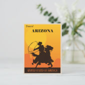  Cowboy Travel Arizona Briefkaart (Staand voorkant)