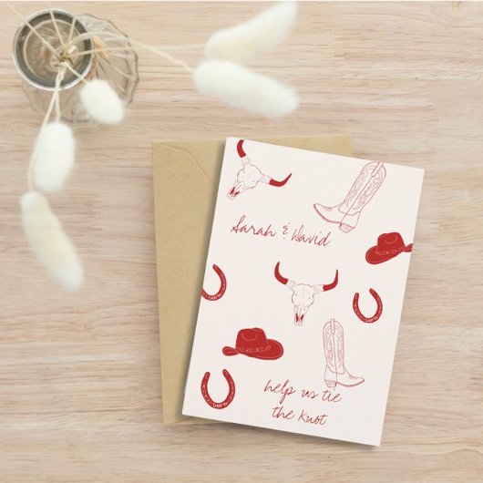 Cowboy Trouw Thema Save The Date