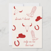 Cowboy Trouw Thema Save The Date (Achterkant)