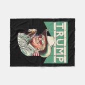 Cowboy Trump is mijn President Fleece Deken (Voorkant (Horizontaal))