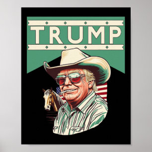 Cowboy Trump is mijn President Poster