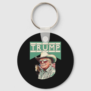 Cowboy Trump is mijn President Sleutelhanger