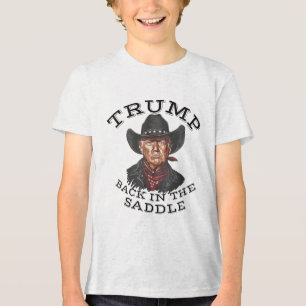 Cowboy Trump terug in het zadel inauguratie 2025 Tri-Blend Shirt