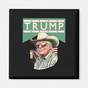 Cowboy Trump Trump Is Mijn President Magneet