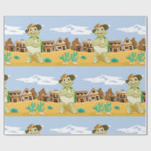 Cowboy Turtle Cadeaupapier (Vlak)