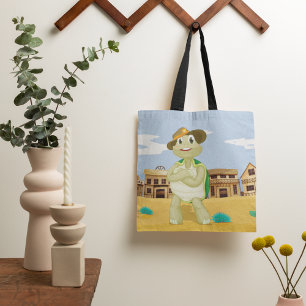 Cowboy Turtle Canvas tas