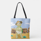 Cowboy Turtle Canvas tas (Achterkant)