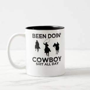cowboy tweekleurige koffiemok