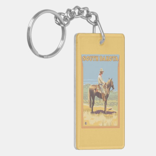 Cowboy (Uitzicht)South Dakota Sleutelhanger (Voorkant Links)