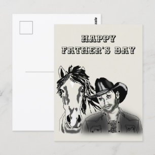 Cowboy Vaderdag Ansichtkaart Briefkaart