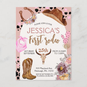 Cowboy Verjaardag 1e Rodeo Verjaardagsfeest Briefkaart