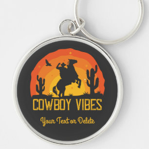 Cowboy Vibes Custom Name Sleutelhanger